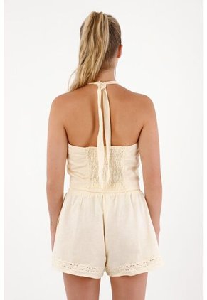 Topmark Camisa Con Encaje Y Escote Crudo Para Mujer