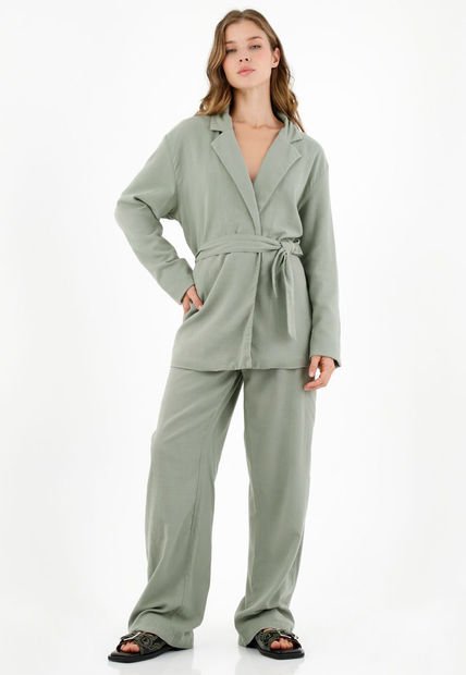 Chaqueta Verde Tipo Blazer Para Mujer