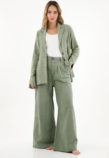 Blazer Forrado Verde Para Mujer