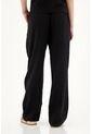 Topmark Pantalón Negro Recto Con Pretina Elástica Para Mujer de topmark