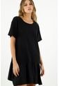Vestido Negro Manga Corta Para Mujer de topmark