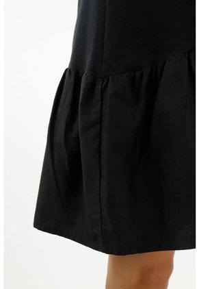 Vestido Negro Manga Corta Para Mujer