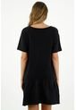 Vestido Negro Manga Corta Para Mujer de topmark