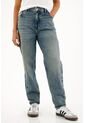 Jean Mom Tiro Alto Azul Para Mujer de topmark