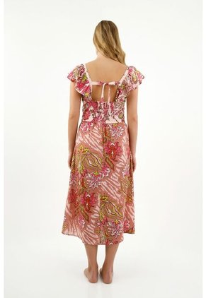 Vestido Midi Estampado Para Mujer