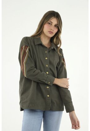 Chaqueta Verde Para Mujer