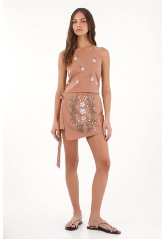 Topmark Camisa Halter Con Estampado De Flores Para Mujer topmark