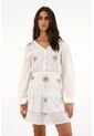 Topmark Vestido Corto Estampado Manga Larga Para Mujer de topmark