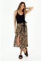 Falda Midi Para Mujer Animal Print de topmark