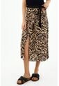 Falda Midi Para Mujer Animal Print de topmark