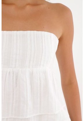 Topmark Camisa Strapless Con Bolero Crudo Para Mujer