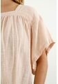 Camisa Con Escote Cuadrado Crudo Para Mujer de topmark