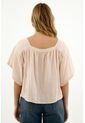 Camisa Con Escote Cuadrado Crudo Para Mujer de topmark