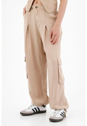 Topmark Pantalón Recto Café Para Mujer