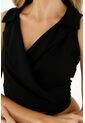 Camisa Tipo Chaleco Negra Para Mujer de topmark