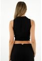 Camisa Tipo Chaleco Negra Para Mujer de topmark
