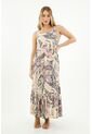Vestido Largo Estampado Para Mujer de topmark