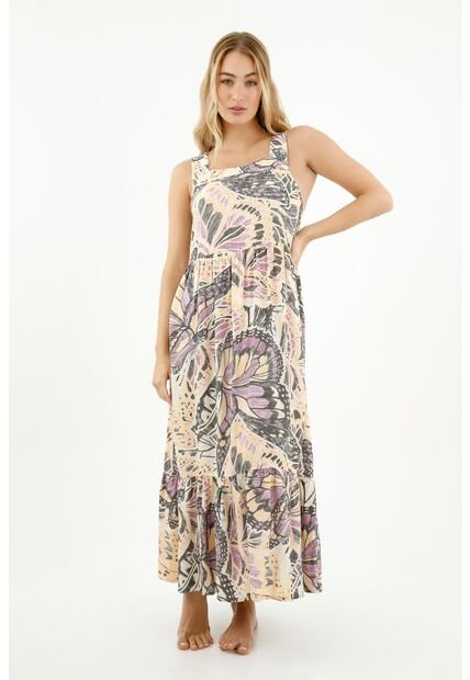 Vestido Largo Estampado Para Mujer