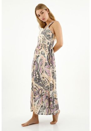 Vestido Largo Estampado Para Mujer
