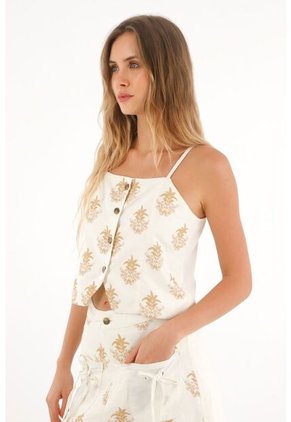 Topmark Camisa De Tiras Estampada Para Mujer