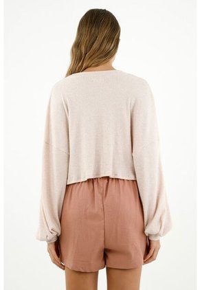 Buzo Rosado Cuello Redondo Para Mujer