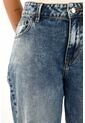 Topmark Jean Boyfriend Con Ruedo Al Corte Azul Para Mujer de topmark