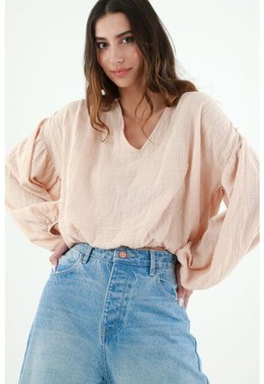 Camisa Manga Bombacha Para Mujer