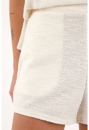 Topmark Short De Tela Con Textura Crudo De Acabado Suave Para Mujer Con Acabado Suave