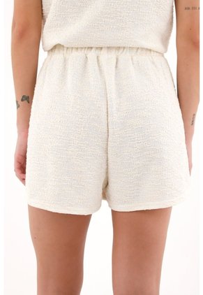 Topmark Short De Tela Con Textura Crudo De Acabado Suave Para Mujer Con Acabado Suave