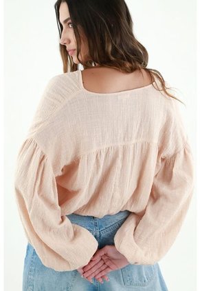 Camisa Manga Bombacha Para Mujer