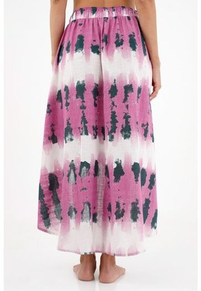 Falda Morada Con Estampado Para Mujer