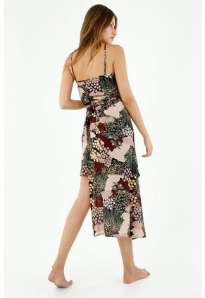 Falda Para Mujer Tipo Pareo, Con Cortes Asimétricos Y Tiras Para Amarrar