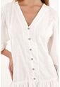 Topmark Vestido Crudo Corto Manga Larga Para Mujer de topmark