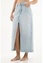 Topmark Falda Azul En Denim Para Mujer de topmark