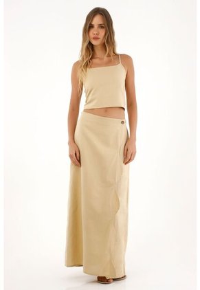 Topmark Camisa Crop De Tiras Crudo Para Mujer