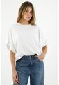 Camiseta Oversize Blanca Para Mujer de topmark