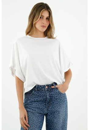 Camiseta Oversize Blanca Para Mujer