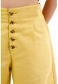 Topmark Pantalón Recto De Tiro Alto Amarillo Para Mujer de topmark