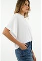 Camiseta Oversize Blanca Para Mujer de topmark