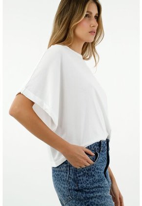 Camiseta Oversize Blanca Para Mujer