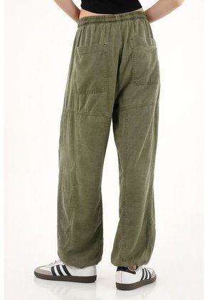 Topmark Pantalón Oversize Con Pretina Elástica Verde Para Mujer