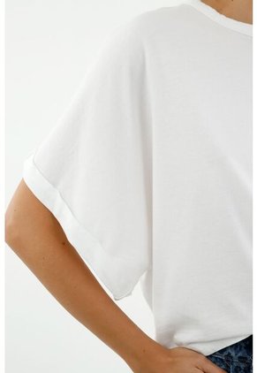 Camiseta Oversize Blanca Para Mujer