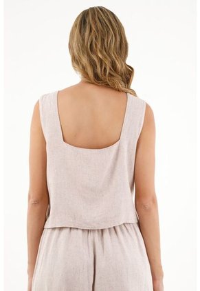 Camisa Tipo Crop Top Crudo Para Mujer