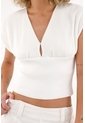 Topmark Camiseta En Rib Con Fajón Ajustado Crudo Para Mujer de topmark