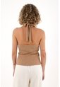 Topmark Camiseta De Tiras Que Anudan En Cuello Crudo Para Mujer de topmark