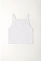 Topmark Camiseta Crop Ajustada Blanca Para Mujer de topmark