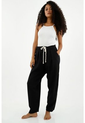 Pantalón Tipo Jogger Negro Para Mujer