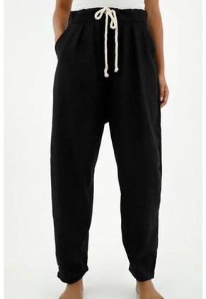 Pantalón Tipo Jogger Negro Para Mujer
