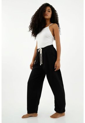 Pantalón Tipo Jogger Negro Para Mujer