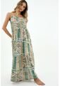 Vestido Largo Estampado Para Mujer de topmark